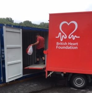 Charity self storage units Bristol Tewkesbury Swindon Bridgwater Avonmouth Weston unload into unit