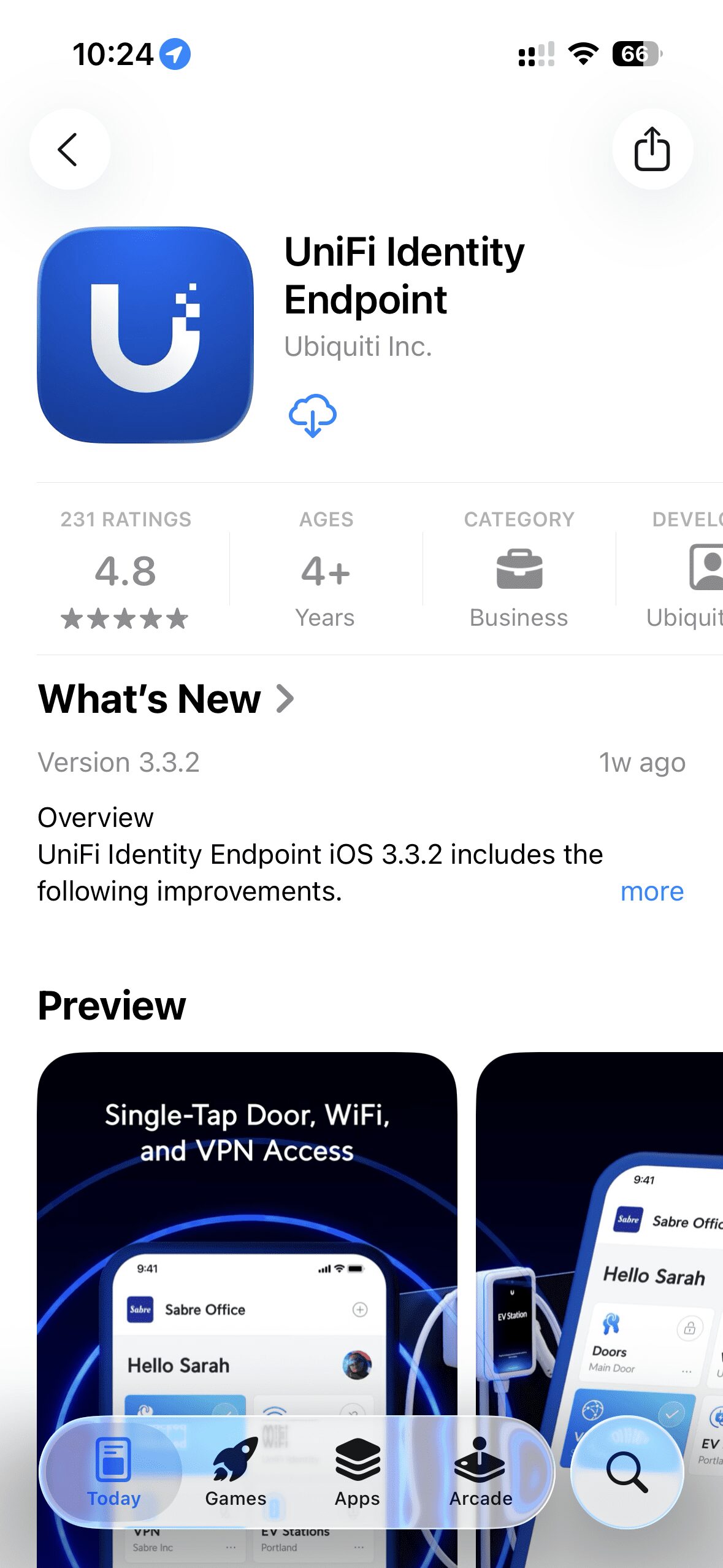 App Store â UniFi Identity Endpoint
